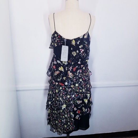 NEW Jason Wu Grey | Painted Floral Silk Chiffon‎ dress 2 - Picture 12 of 15